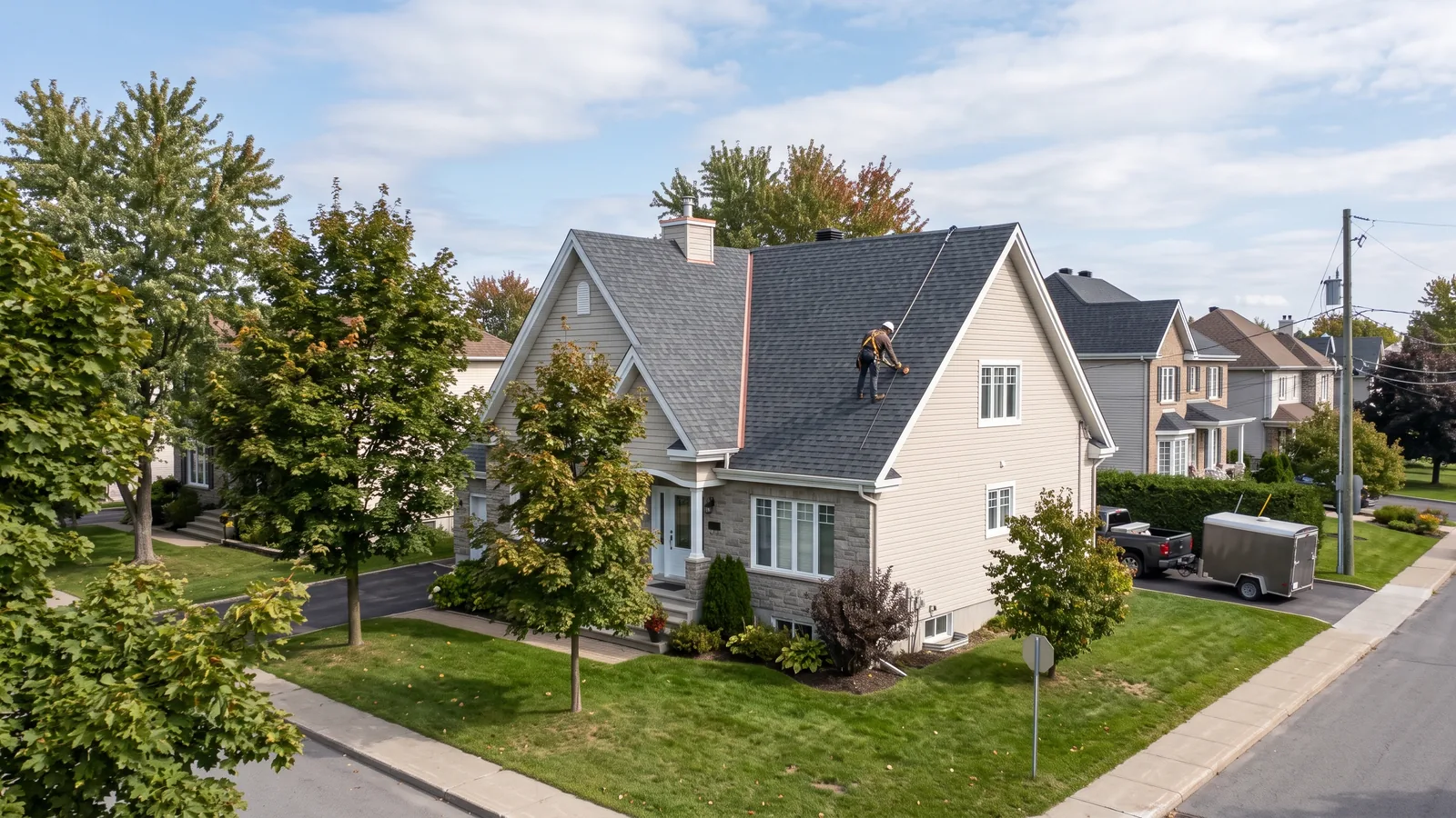 Maison et toiture résidentielle à Châteauguay