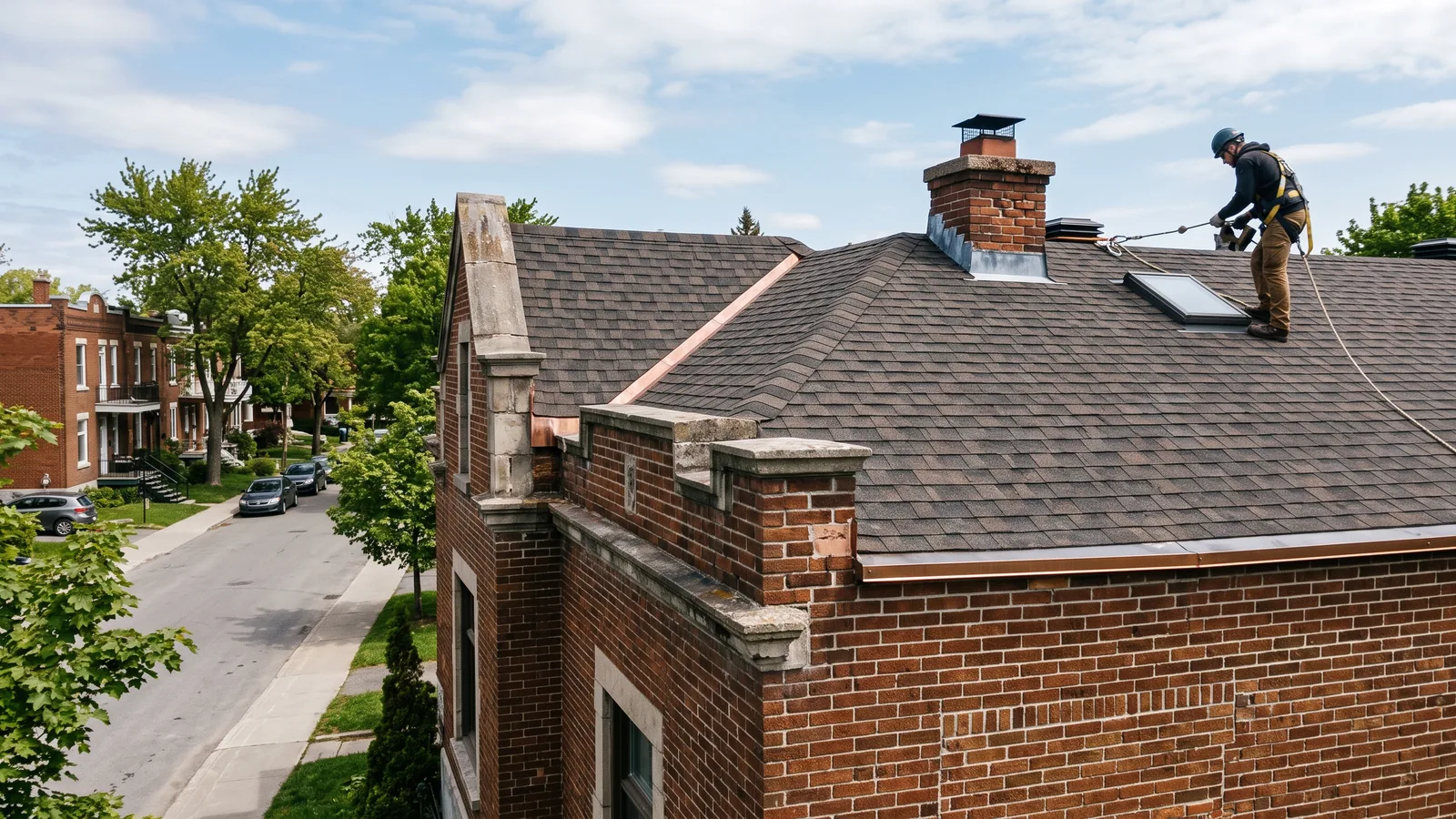Travaux de toiture résidentielle à Montréal, Québec