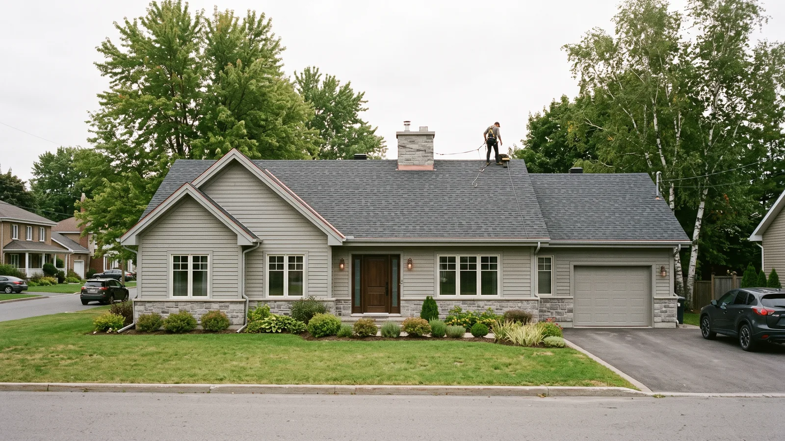 Maison et toiture résidentielle à Saint-Hyacinthe