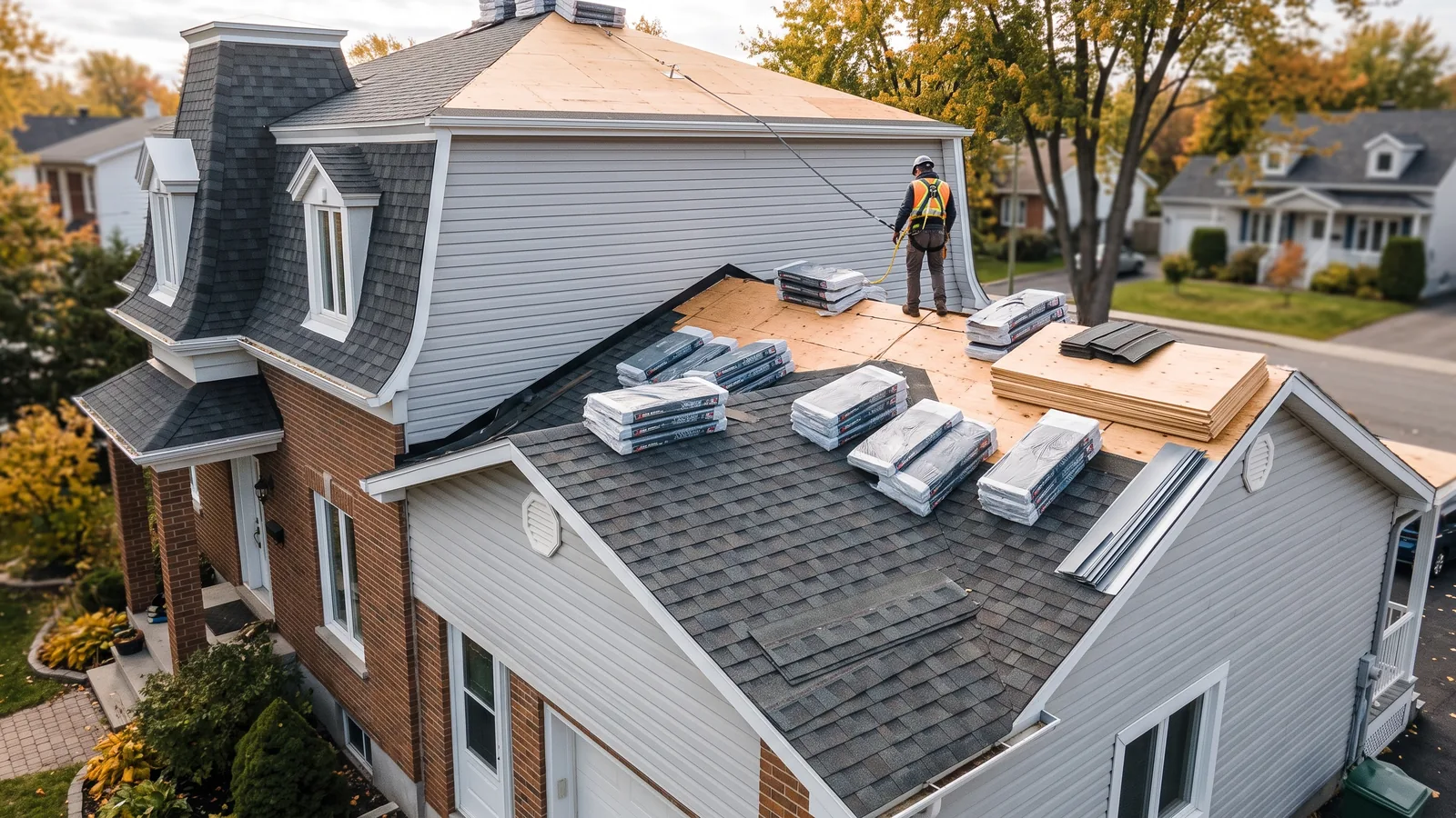 Travaux de toiture résidentielle à Saint-Germain-de-Grantham, Québec