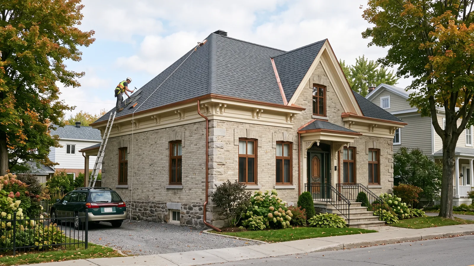 Maison et toiture résidentielle à Westmount